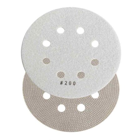 SPECIALTY DIAMOND 6 Inch 200 Grit Thin Electroplated Dry Pad for Orbital Sanders BRTD6200